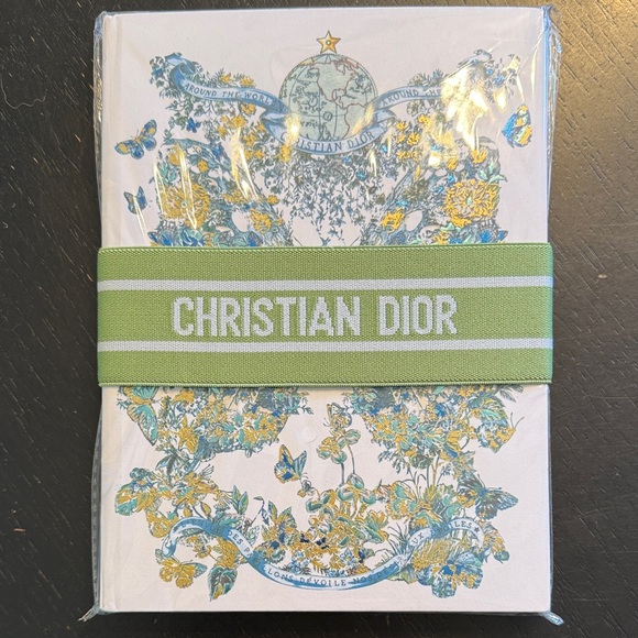 Christian Dior Butterfly Around The World Notebook with Blue - Picture 1 of 2